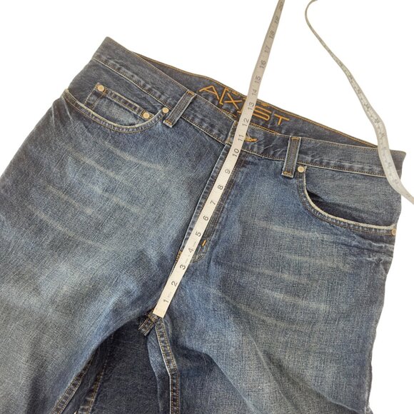 Axist Men's Blue Denim Jeans 36W 34L Straigth Classic Fit - Picture 6 of 12